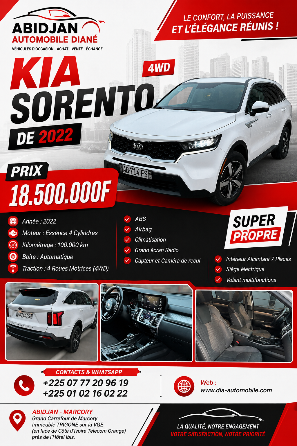 18.500.000F KIA SORENTO 4WD DE 2022