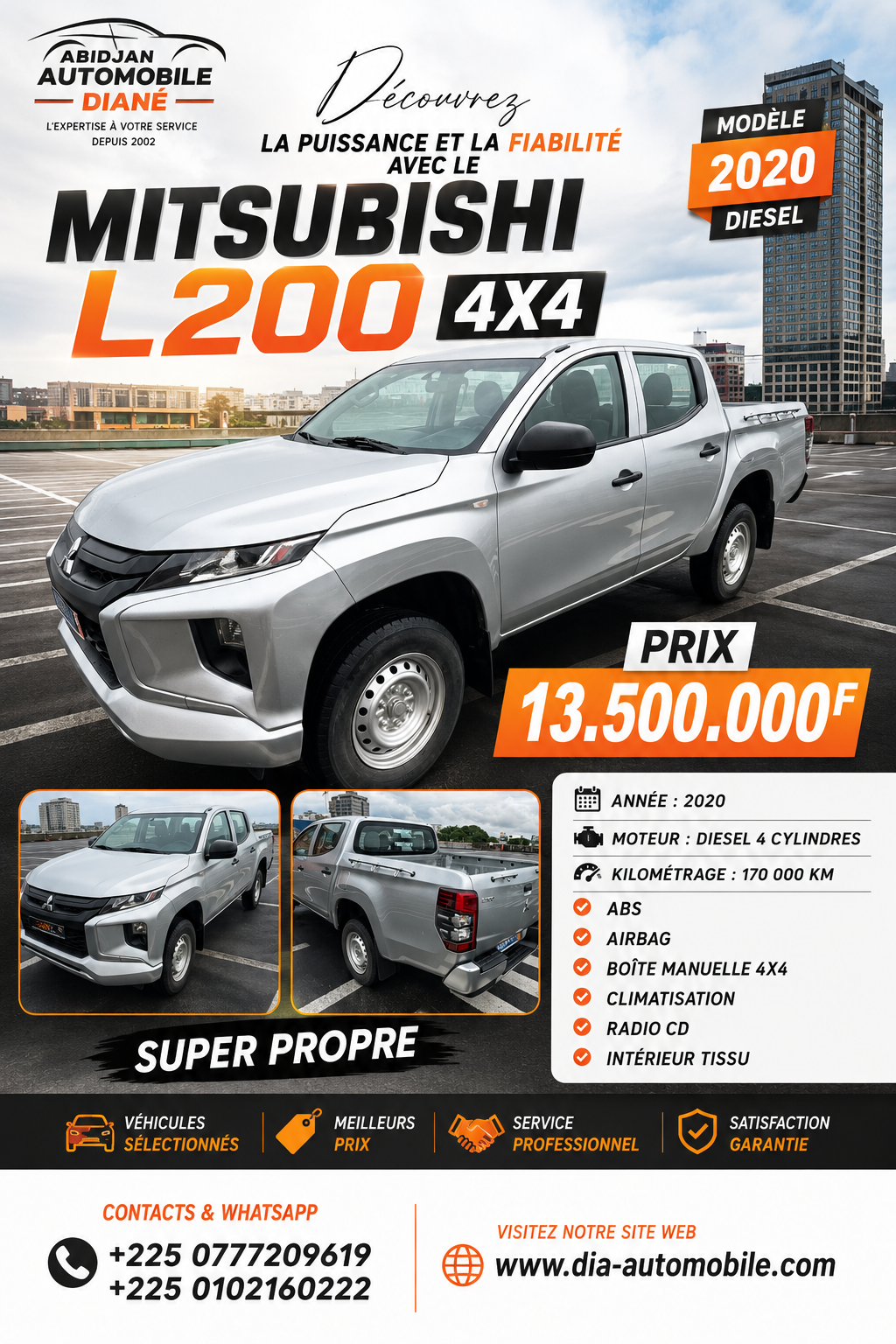 13.500.000F MITSUBISHI L200 4X4 DE 2021