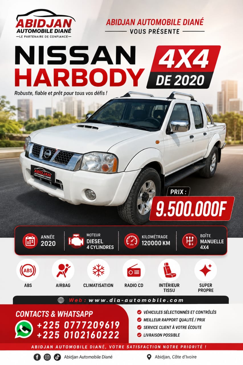 9.500.000F NISSAN HARBODY 4X4 DE 2020