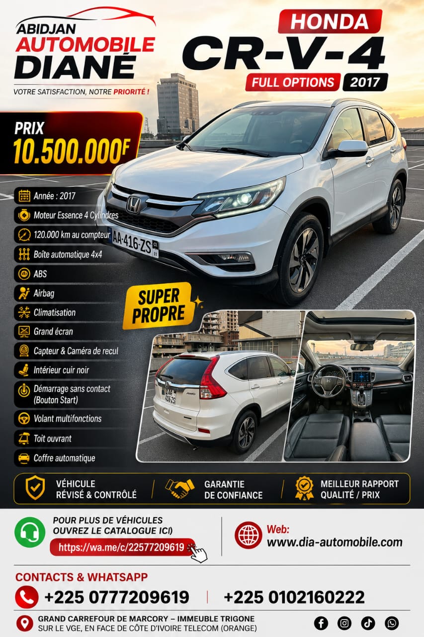 10.500.000F HONDA CRV-4 FULL OPTIONS DE 2017